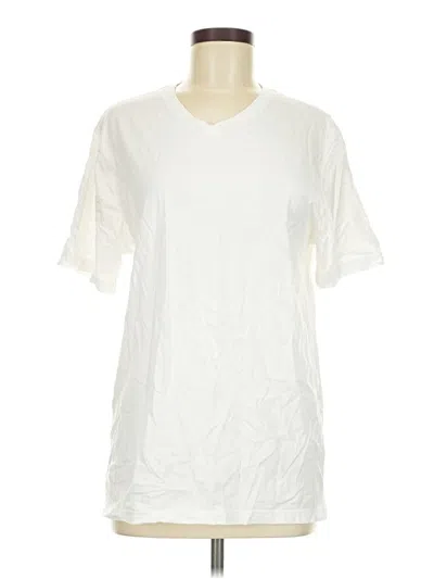 Pre-owned Amazon Essentials Short Sleeve T-shirt In Ivory