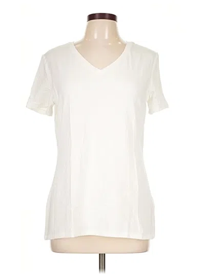 Pre-owned Amazon Essentials Short Sleeve T-shirt In Ivory