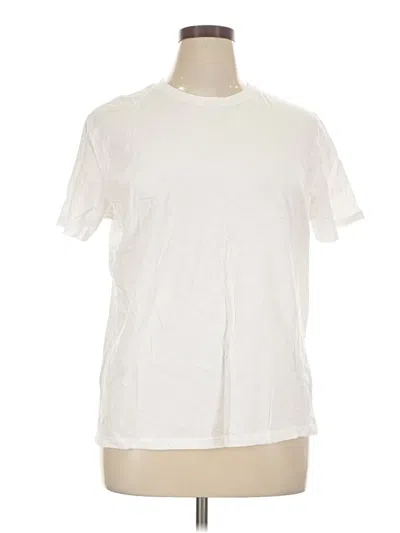 Pre-owned Amazon Essentials Short Sleeve T-shirt In Ivory