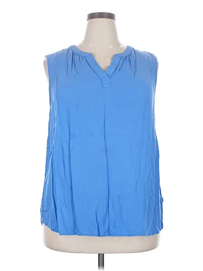 Pre-owned Amazon Essentials Sleeveless Blouse In Blue