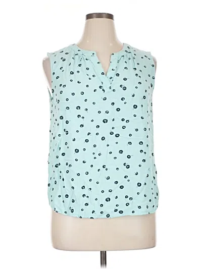 Pre-owned Amazon Essentials Sleeveless Blouse In Teal