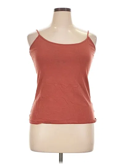 Pre-owned Amazon Essentials Sleeveless Top Orange Scoop Neck Tops