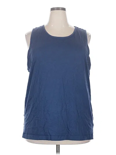Pre-owned Amazon Essentials Sleeveless T-shirt In Blue