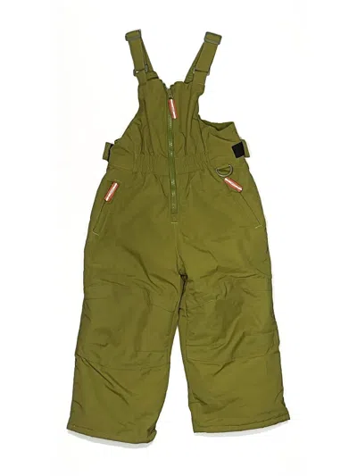 Pre-owned Amazon Essentials Kids' Snow Pants With Bib In Green