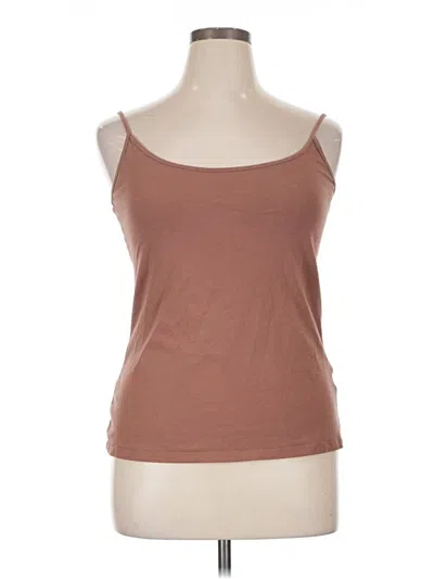 Pre-owned Amazon Essentials Tank Top Brown Strapless Neckline Tops