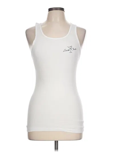 Pre-owned Amazon Essentials Tank Top Ivory Halter Neckline Tops