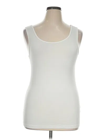 Pre-owned Amazon Essentials Tank Top Ivory Scoop Neck Tops