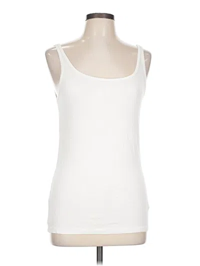 Pre-owned Amazon Essentials Tank Top Ivory Strapless Neckline Tops In White