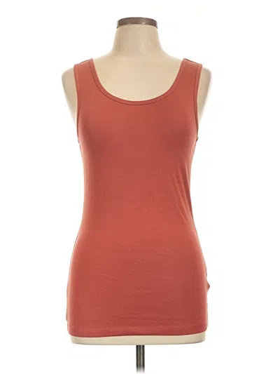 Pre-owned Amazon Essentials Tank Top Orange Strapless Neckline Tops