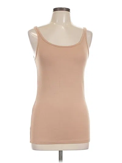 Pre-owned Amazon Essentials Tank Top Tan Strapless Neckline Tops