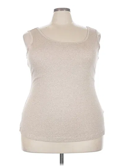 Pre-owned Amazon Essentials Tank Top Tan Sweetheart Neckline Tops
