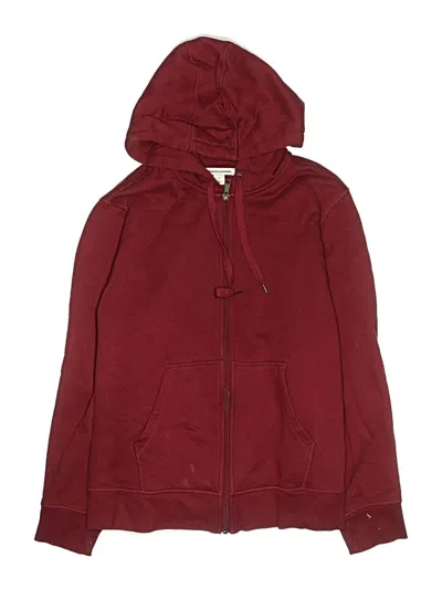 Pre-owned Amazon Essentials Kids' Zip Up Hoodie In Burgundy