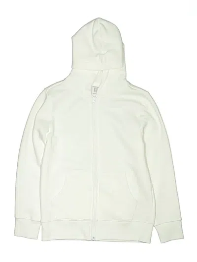 Pre-owned Amazon Essentials Kids' Zip Up Hoodie In White