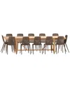 Amazonia 13pc Rectangular Patio Dining Set In Brown