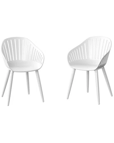 Amazonia 2 Piece White Aluminium Chair Patio
