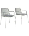 Amazonia 2pc Outdoor Patio Rope Grey Chairs