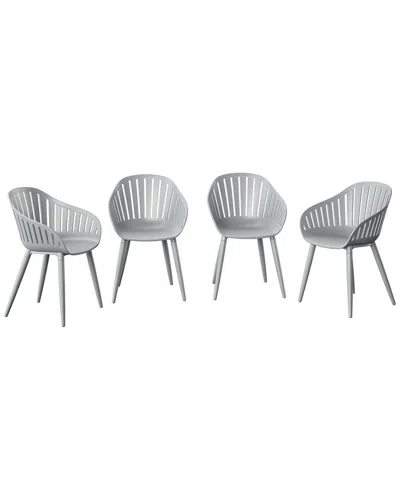 Amazonia 4 Piece Grey Aluminium Chair Patio
