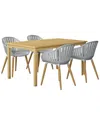 Amazonia 5pc Rectangular Patio Dining Set
