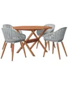 Amazonia 5pc Round Patio Dining Set