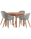 Amazonia 5pc Round Patio Dining Set