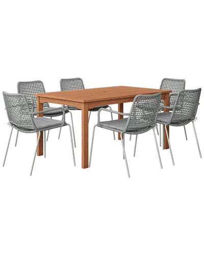 Amazonia 7pc Rectangular Patio Dining Set