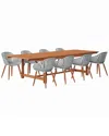 Amazonia 9pc Rectangular Patio Dining Set