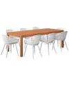 Amazonia 9pc Rectangular Patio Dining Set In White