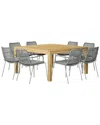 Amazonia 9pc Square Patio Dining Set