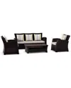 Amazonia Atlantic 4pc Black Conversation Set