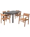 Amazonia Atlantic Lina 7pc Rectangular Patio Dining Set