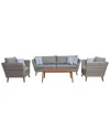 Amazonia Boston 4pc Conversation Set With Cushions