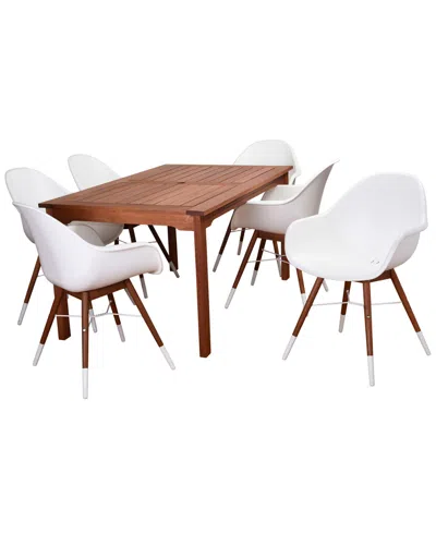 Amazonia Charlotte 7pc Rectangular Patio Dining Set