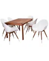 Amazonia Charlotte 7pc Rectangular Patio Dining Set