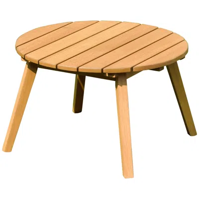 Amazonia Chesnut 20" Wide Eucalyptus Round Patio Side Table
