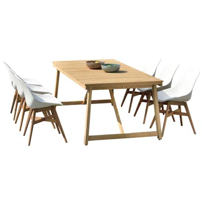 Amazonia Klaire 7-piece Rectangular Teak And Eucalyptus Patio Dining Set