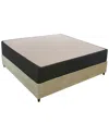 Amazonia Mid-century Platform Bed Distressed White In Tan