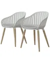 Amazonia Midtown Concept 2pc Indoor White Dining Chairs