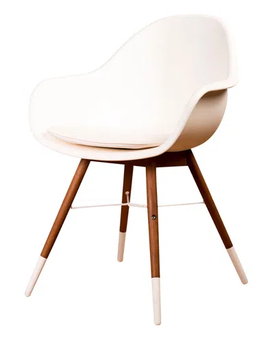 Amazonia Midtown Concept 4pc Indoor Dining White Armchairs W Cushions