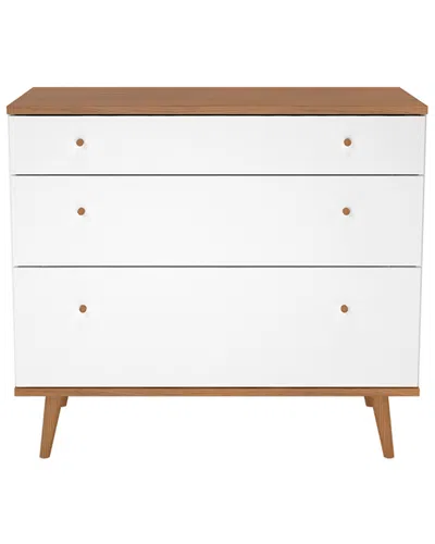 Amazonia Midtown Concept Mid-century 3 Drawer Dresser White Tuscan