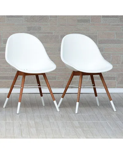 Amazonia Outdoor Patio 4pc Wood Dining Chairs