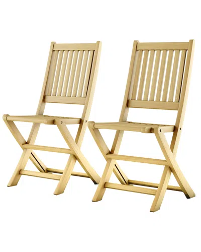 Amazonia Outdoor Patio Wood Folding Dining Chair
