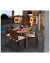 Amazonia Teak & Wicker 7pc Patio Dining Set