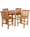 Amazonia Teak Eden 5pc Bar Set