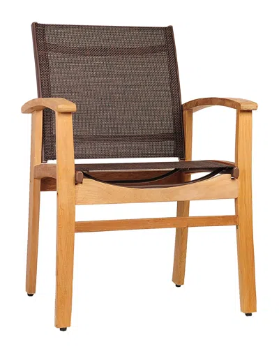 Amazonia Teak Outdoor Patio Brown Dining Chair