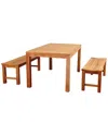 Amazonia Teak Outdoor Patio Rectangular Dining Wood Set