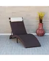 Amazonia Wicker Grey Lounger With Cushions