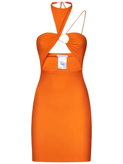 Amazuìn Kaya Mini Dress In Orange