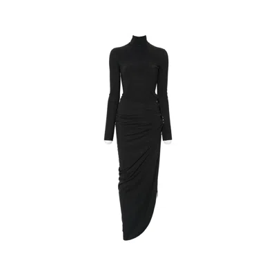 Amazuìn Adriene Cut-out Ruched Dress In Black