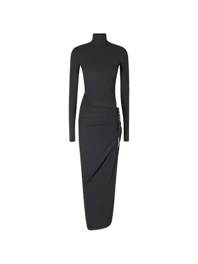 Amazuìn Adriene Ruched Maxi Cut-out Dress In Black