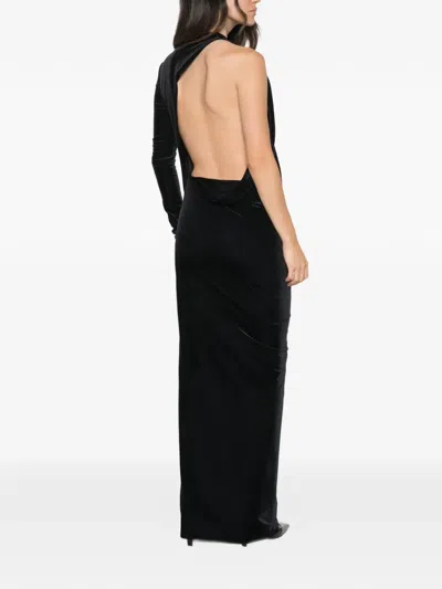 Amazuìn Anja One-shoulder Backless Maxi Dress In Black